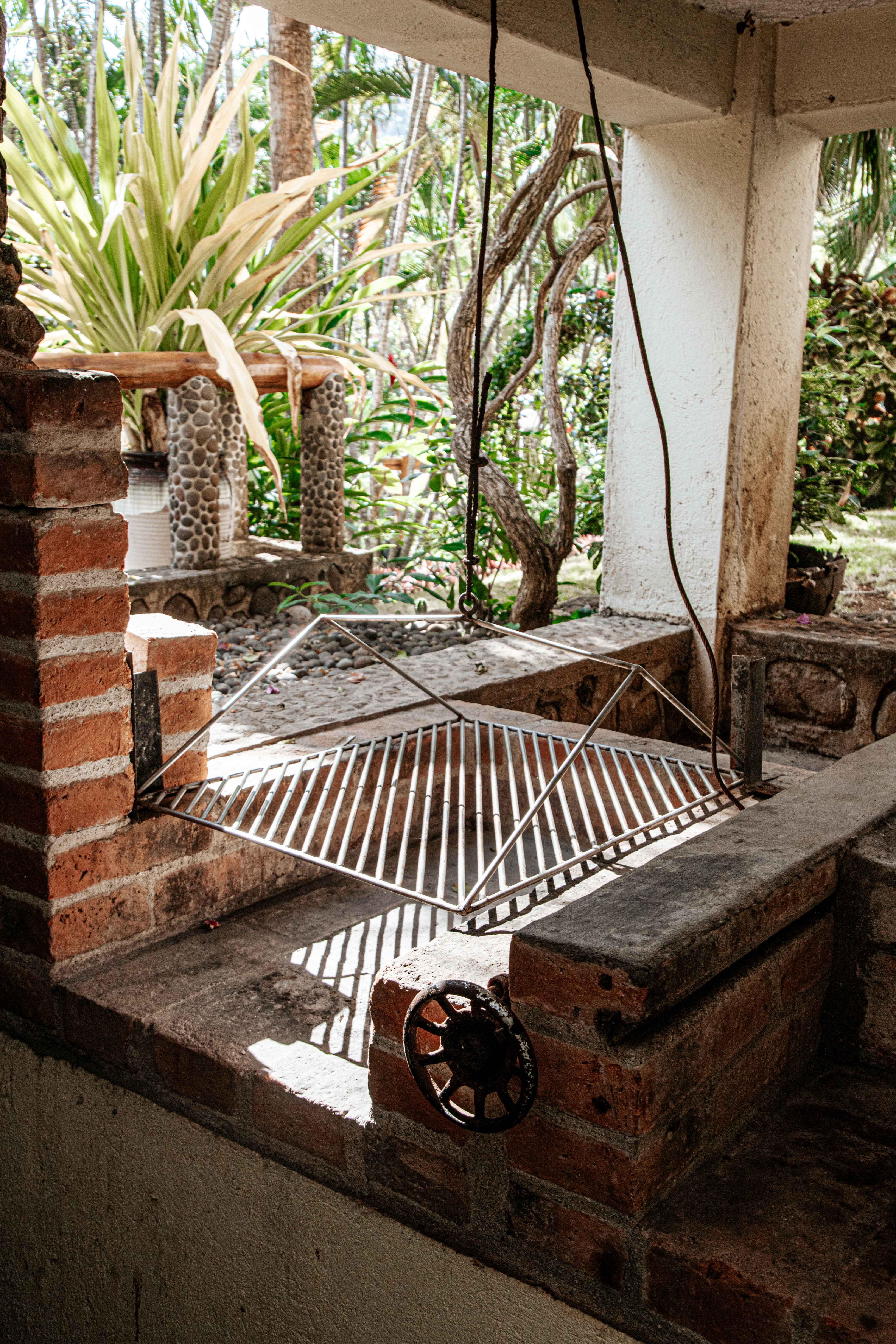 Outdoor BBQ grill area